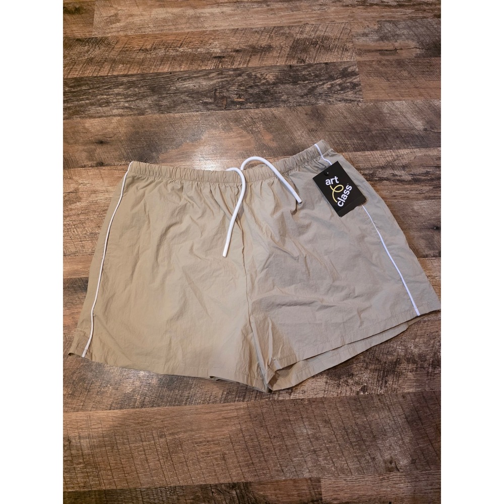 Art Class Boys Tan Nylon Swim‎ Trunks Khaki Athletic Shorts XL 14 NWT